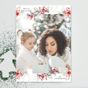traditionella engrammograms-fotopatochristmas julkort
