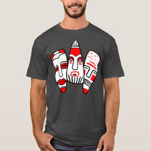 Traditionella etniska maskor t shirt