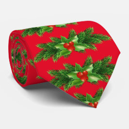 Traditionella Evergreens och Holly-julen Slips