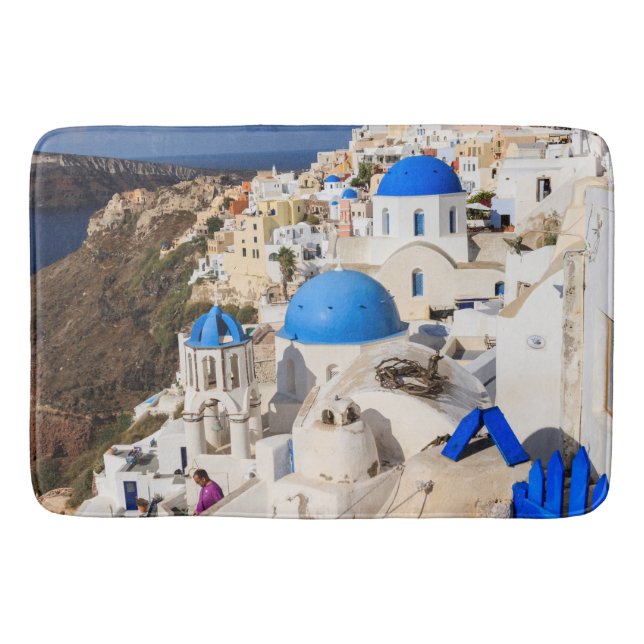 Traditionella grekiska hus badrumsmatta (Framsidan)