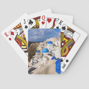 Traditionella grekiska hus casinokort