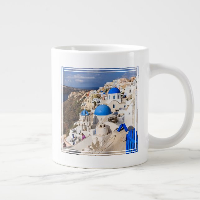 Traditionella grekiska hus jumbo mugg (Höger)