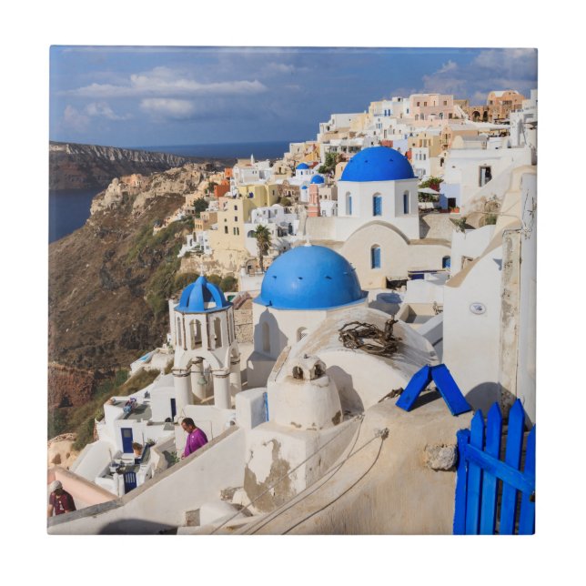 Traditionella grekiska hus kakelplatta (Framsidan)