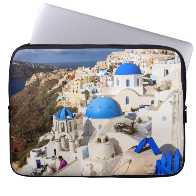 Traditionella grekiska hus laptop fodral (Framsidan)