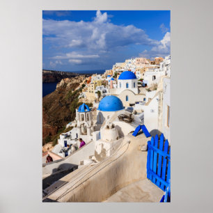 Traditionella grekiska hus poster