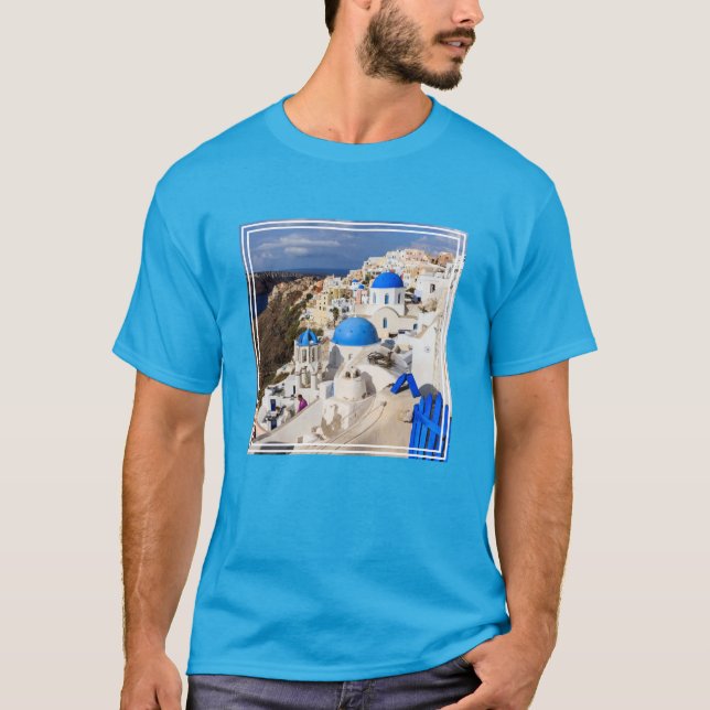 Traditionella grekiska hus t shirt (Framsida)