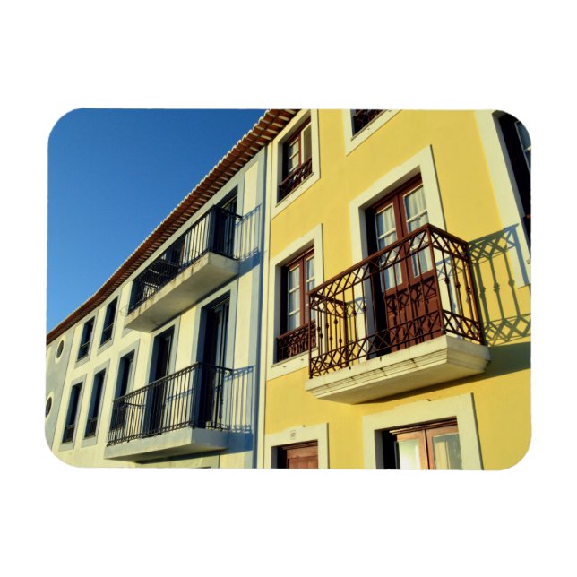 Traditionella hus: Angra do Heroismo, Azorerna Magnet (Horisontell)