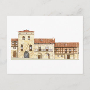 Traditionella hus. Santillana del Mar Vykort
