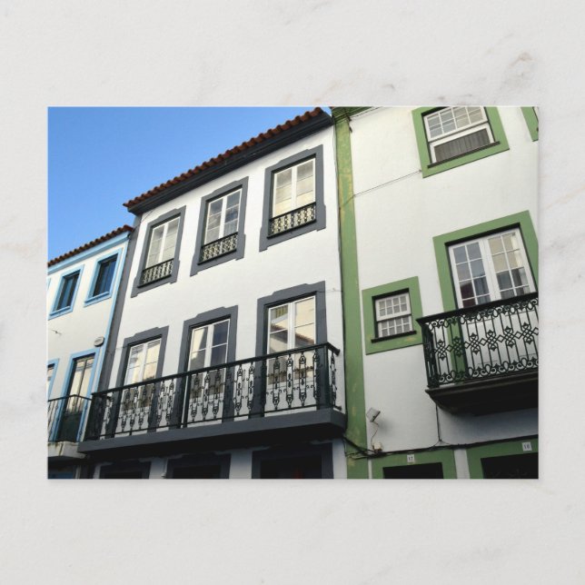 Traditionella hus: Terceira, Azorerna Vykort (Framsida)