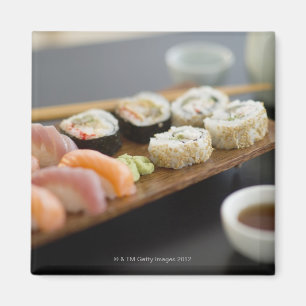 Traditionella japanska sushi magnet
