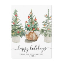 Traditionella julgranar Julkort