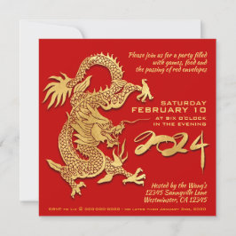 Traditionella kinesiska rackare Dragon Year SqC01 Kort