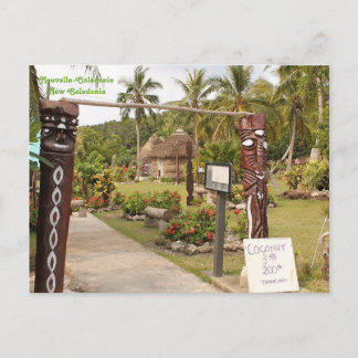 Traditionella kojor, Lifou ö, New Caledonia Vykort