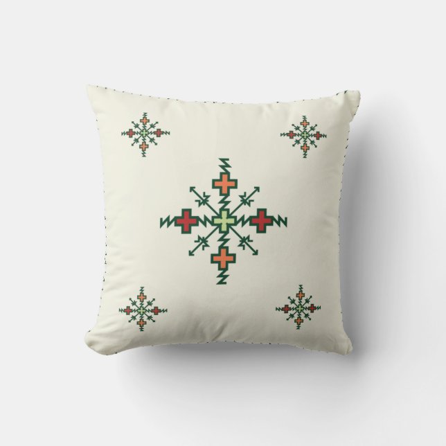 Traditionella marockanska broderier | Fassi Embroi Kudde (Framsida)