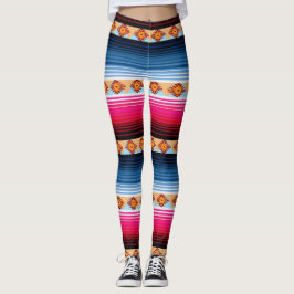 Traditionella mexikanska, rand, baljväxter leggings