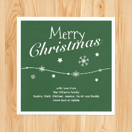 Traditionella - Mörk grönt Anpassningsbarnas julkl Pappersservett