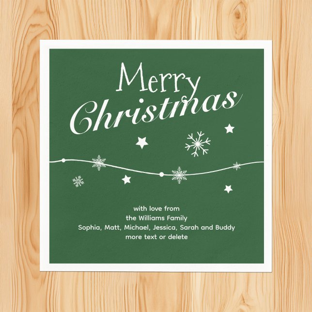 Traditionella - Mörk grönt Anpassningsbarnas julkl Pappersservett (Skapare uppladdad)