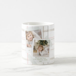 Traditionella Mysiga skanninvita checkfoton Kaffemugg