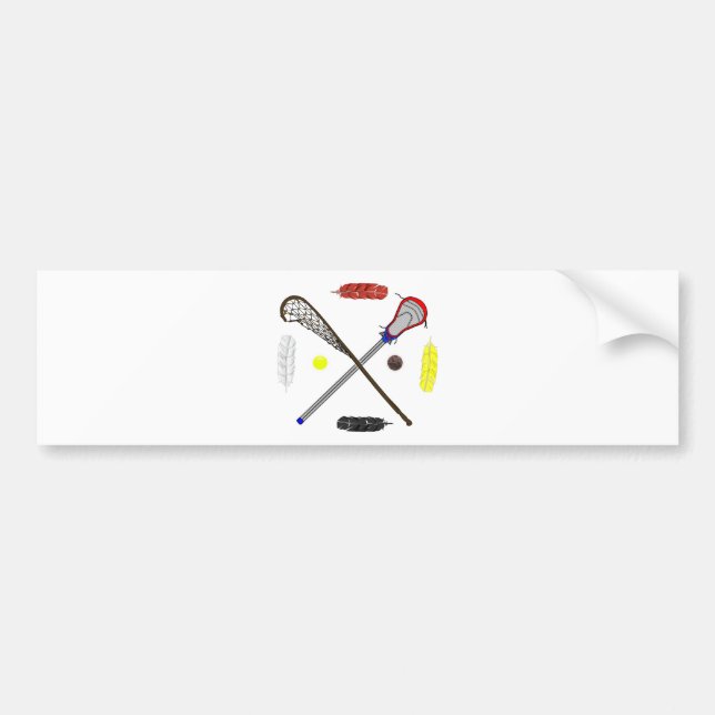 Traditionella och moderna lacrosse-stift bildekal (Framsidan)