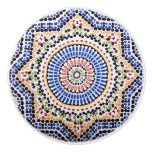 Traditionella portugisiska Azulejo belägger med Knopp