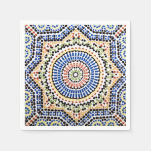 Traditionella portugisiska Azulejo belägger med Pappersservett