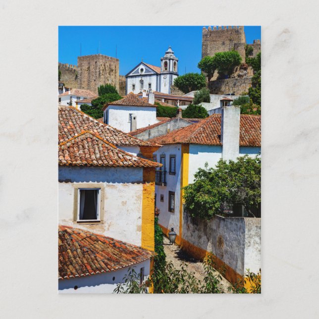 Traditionella röda takhus | Portugal Vykort (Framsida)