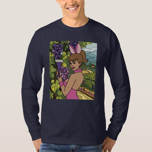 Traditionella skapar-vinemakrar  i Vin T Shirt (Framsida)