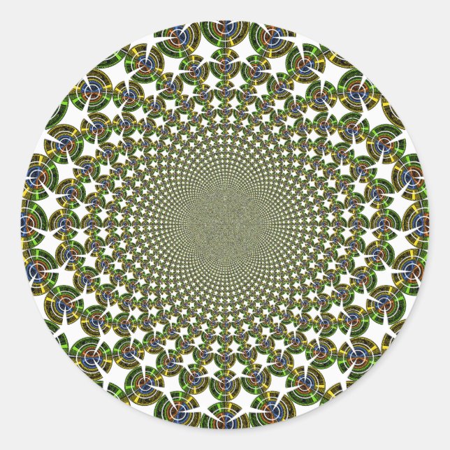 Traditionella sömlösa hajar runt klistermärke (Framsida)