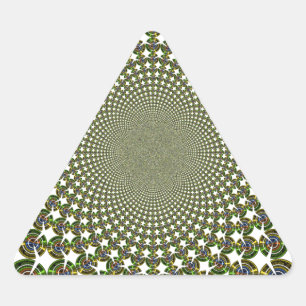 Traditionella sömlösa hajar triangelformat klistermärke