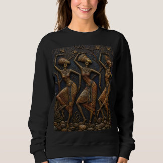 Traditionella utskurna afrikanska dansare, gamla s t shirt