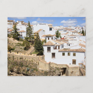 Traditionella vita hus i Ronda Vykort