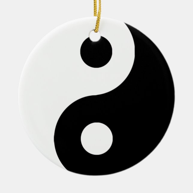Traditionella Yin Yang Julgransprydnad Keramik (Framsidan)