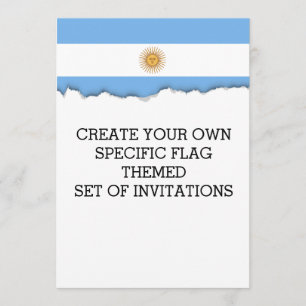Traditionellt Argentina-Flagga Inbjudningar