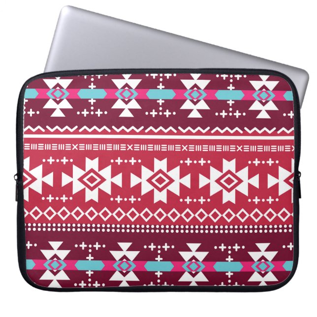 Traditionellt Aztec seamless stam- mönster för Laptop Fodral (Framsidan)