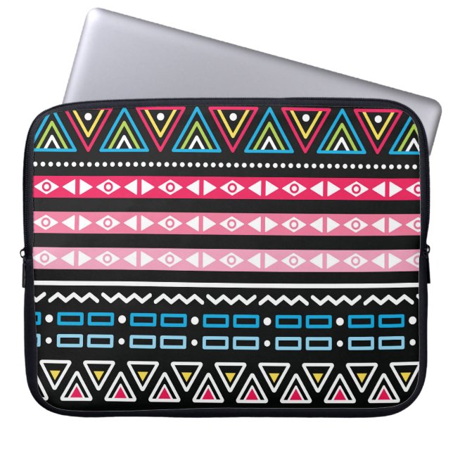 Traditionellt Aztec seamless stam- mönster för Laptop Fodral (Framsidan)