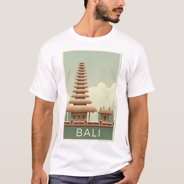 Traditionellt Bali-tempel T Shirt (Framsida)