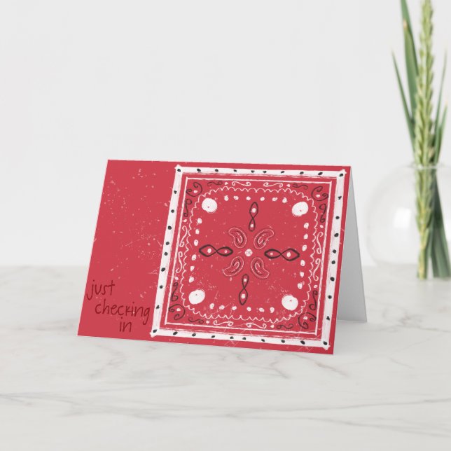 Traditionellt Bandana-kort Tack Kort (Framsida)