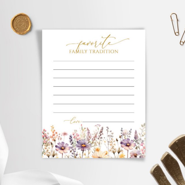 Traditionellt barnvykort för Wildblommor-familjen (Skapare uppladdad)