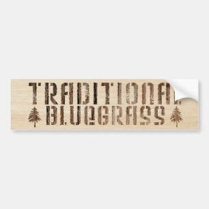 Traditionellt blågräs i trä bildekal