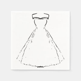 Traditionellt Bröllop-utpressningsruta Pappra Tall Pappersservett