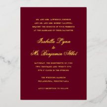 Traditionellt Burgundy Forme Elegant bröllop