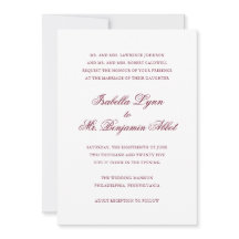 Traditionellt Burgundy Forme Elegant bröllop