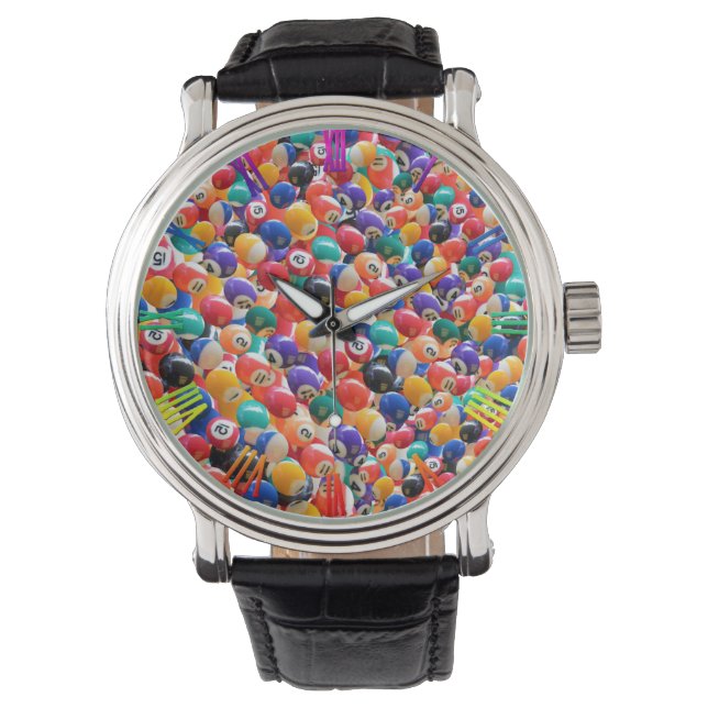 Traditionellt Eightball Färg, Manar Wrist Watch Armbandsur (Framsida)