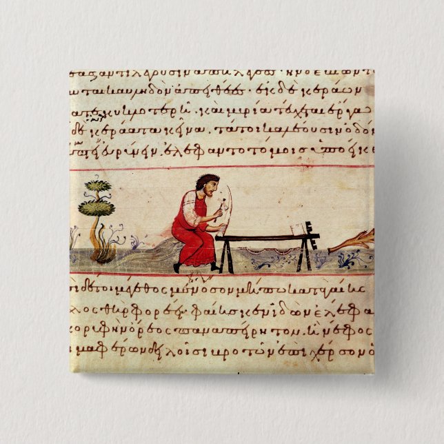 Traditionellt elfenbenarbete för Ms. Grec 479 Knapp (Framsida)