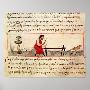 Traditionellt elfenbenarbete för Ms. Grec 479 Poster