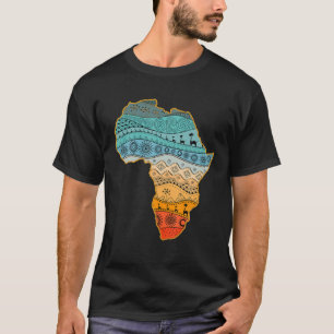 Traditionellt etniskt Pride African Karta Dashiki T Shirt