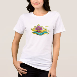 Traditionellt Fassi-broderi från Marocko Elegant T Shirt
