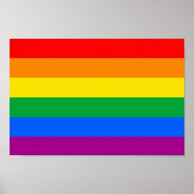 Traditionellt Flagga för HBT-Pride+ Poster (Framsidan)