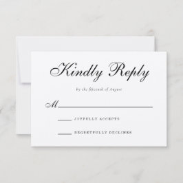 Traditionellt formellt svarskort för Bröllop OSA Kort