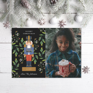 Traditionellt foto av Nutcracker Julkort